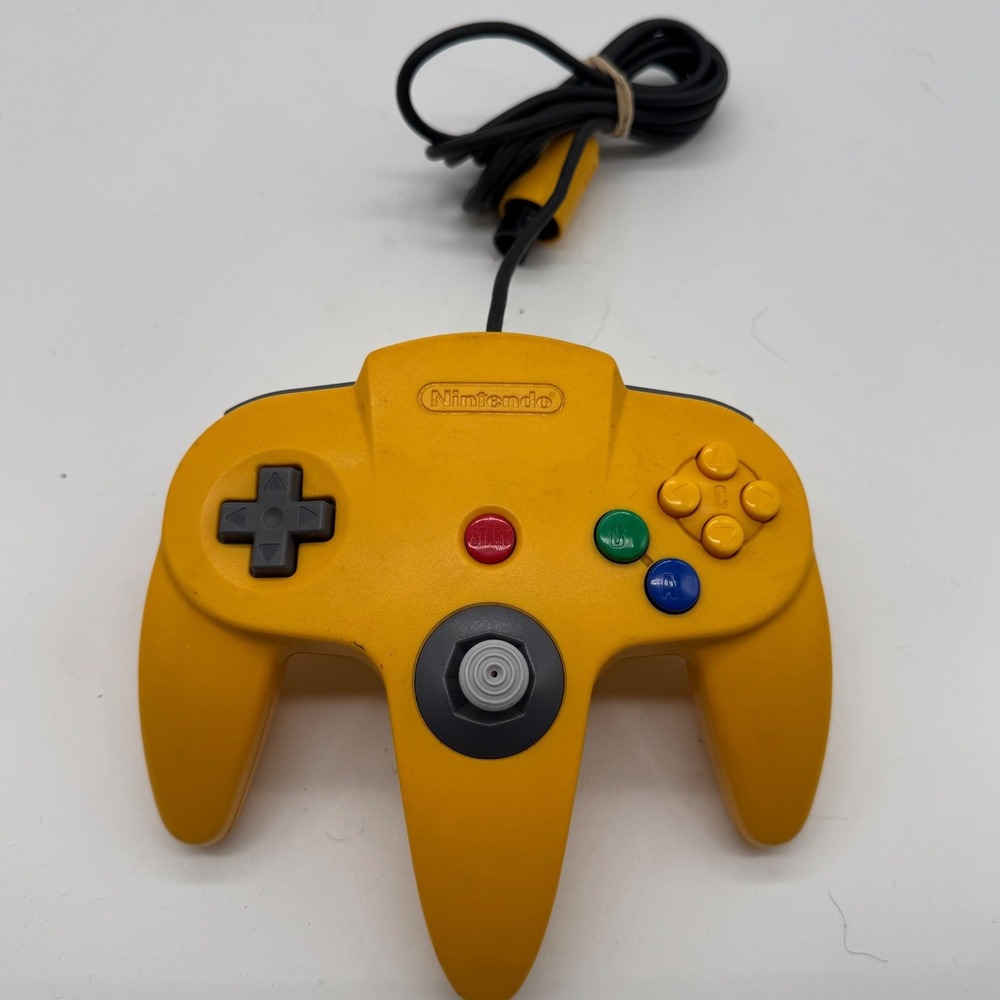 Nintendo 64 Controller Yellow Original OEM N64 Wired Gamepad NUS-005